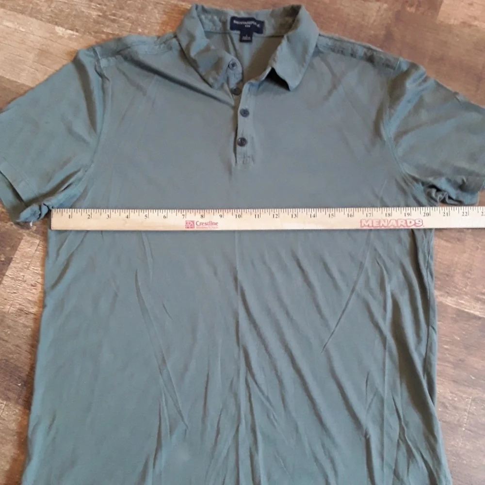 Banana Republic men green polo short sleeve Cotton size L
